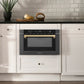 ZLINE Autograph Edition 24" 1.2 cu. ft. Built-in Microwave Drawer in Black Stainless Steel and Champagne Bronze Accents, MWDZ-1-BS-H-CB
