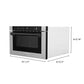 ZLINE 24" Microwave Drawer in Fingerprint Resistant Stainless, Matte Black Accents, MWDZ-1-SS-H-MB