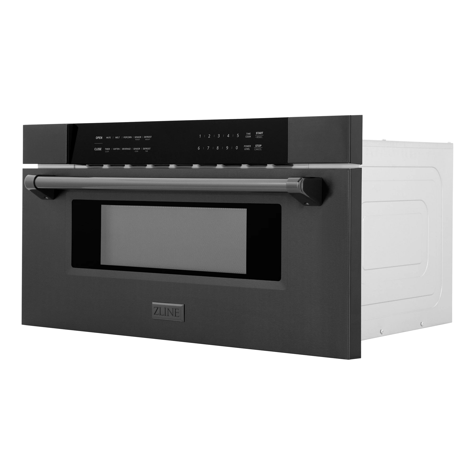 ZLINE 30 Inch 1.2 cu. ft. BuiltIn Microwave Drawer In Black Stainless