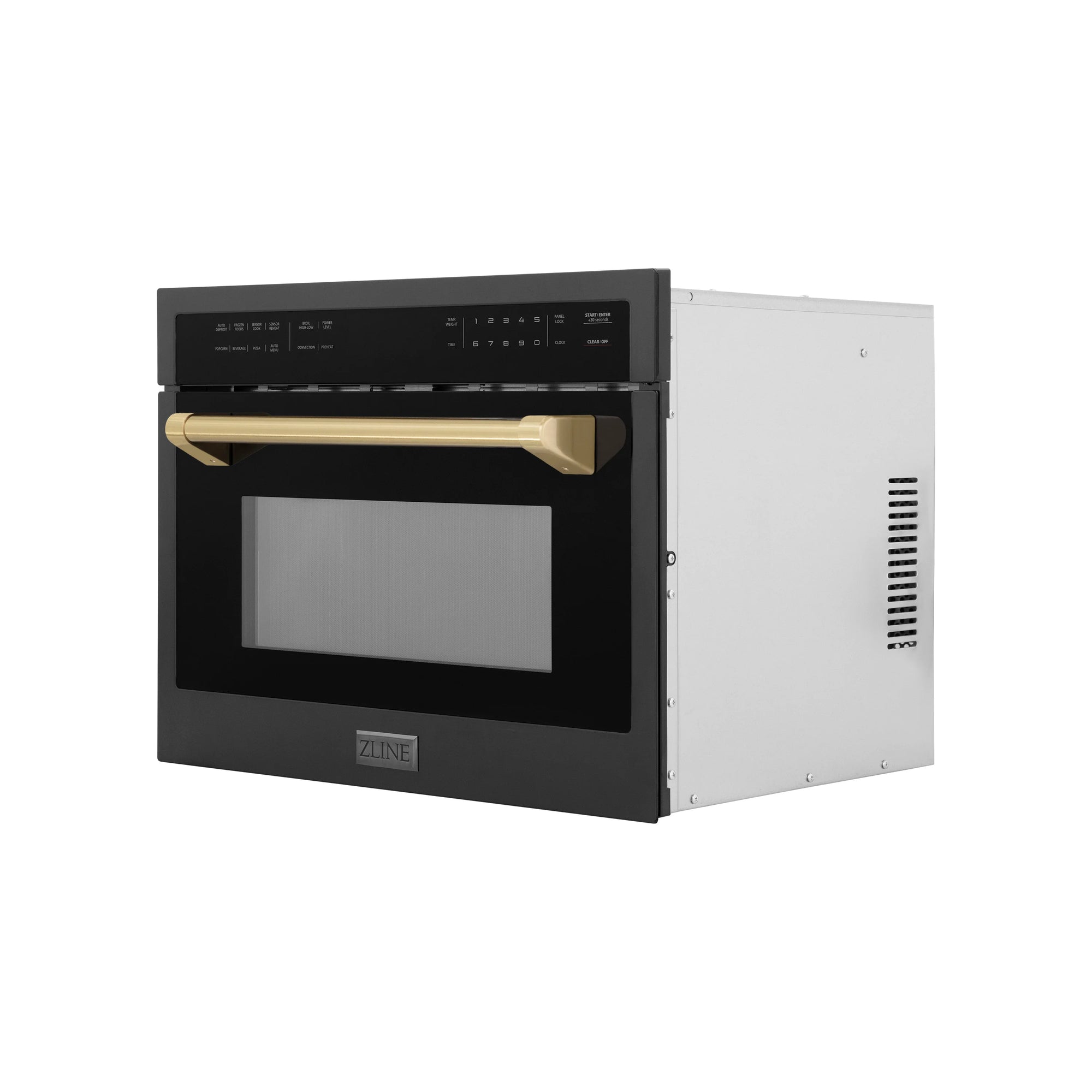 ZLINE Autograph 24" Builtin Convection Microwave Oven in Black Stainl