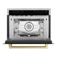 ZLINE Autograph 24" Built-in Convection Microwave Oven in Stainless Steel and Champagne Bronze Accents, MWOZ-24-CB