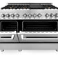 ZLINE 48 in. Professional Gas Burner, Electric Oven Range in Stainless Steel with Brass Burners, RA-BR-48