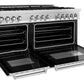 ZLINE 60 in. Professional Gas Burner with Brass Burners, 7.6 cu. ft. Electric Oven in Stainless Steel, RA-BR-60