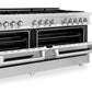 ZLINE 60 in. Professional Gas Burner and 7.4 cu. ft. Electric Oven in Stainless Steel, RA60
