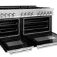 ZLINE 60 in. Professional Gas Burner and 7.4 cu. ft. Electric Oven in Stainless Steel, RA60