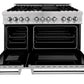 ZLINE 48 in. Professional Gas Burner/Electric Oven in DuraSnow® Stainless with 6.0 cu.ft. Oven, RAS-SN-48