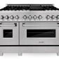 ZLINE 48 in. Professional Gas Burner/Electric Oven in DuraSnow® Stainless with 6.0 cu.ft. Oven, RAS-SN-48