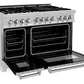 ZLINE 48 in. Professional Gas Burner/Electric Oven in DuraSnow® Stainless with 6.0 cu.ft. Oven, RAS-SN-48