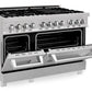 ZLINE 48 in. Professional Gas Burner/Electric Oven in DuraSnow® Stainless with 6.0 cu.ft. Oven, RAS-SN-48