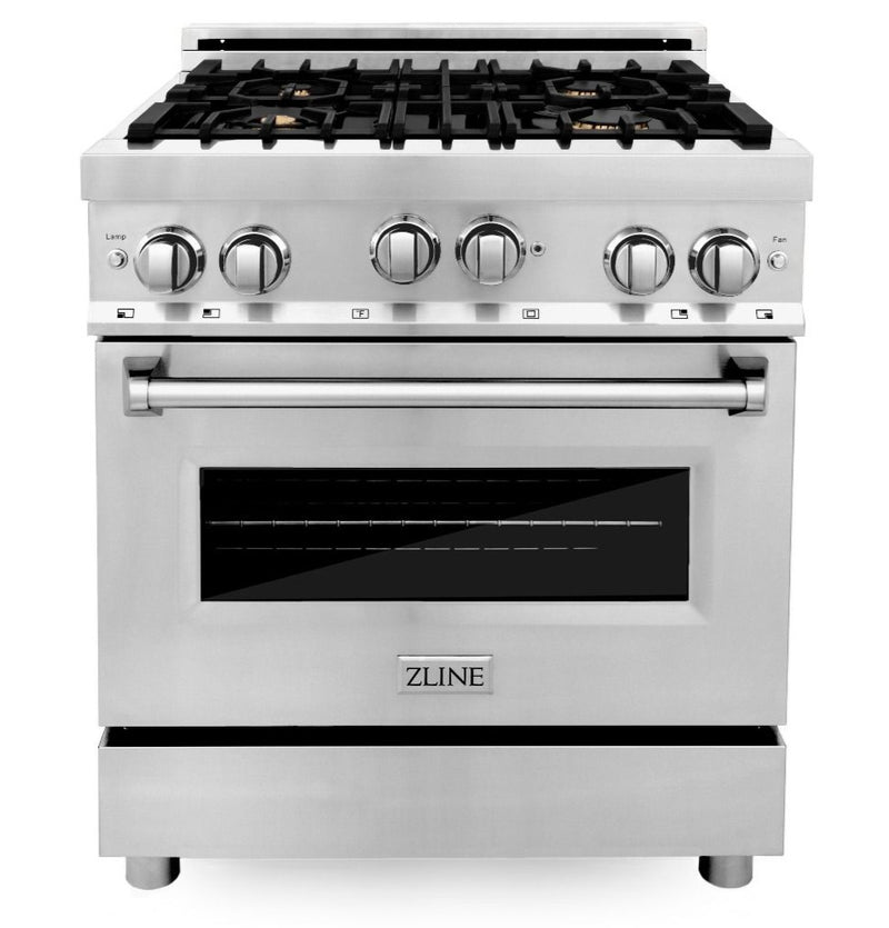 ZLINE 30 in. Professional Gas Burner/Gas Oven Stainless Steel Range wi