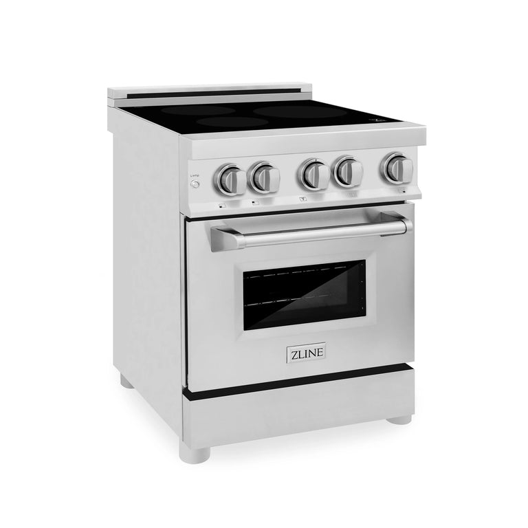 ZLINE 24 In. 2.8 cu. ft. Induction Range with a 3 Element Stove and Electric Oven in Stainless Steel, RAIND-24