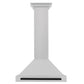 ZLINE 30 Inch Autograph Edition DuraSnow® Stainless Steel Range Hood with Matte Black Handle, KB4SNZ-30-MB