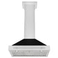 ZLINE 30 Inch Stainless Steel Range Hood with Black Matte Shell and Stainless Steel Handle, KB4STX-BLM-30