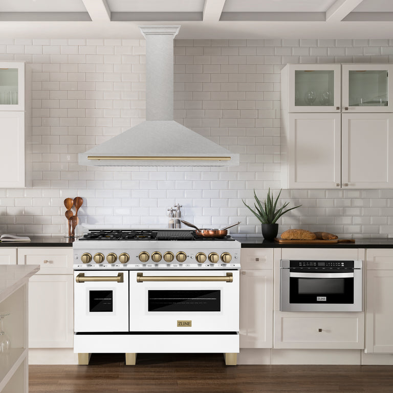 ZLINE 48 Inch Autograph Edition DuraSnow® Stainless Steel Range Hood w –  Premium Home Source