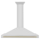 ZLINE 48 Inch Autograph Edition Stainless Steel Range Hood with Gold Handle, KB4STZ-48-G