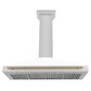 ZLINE 48 Inch Autograph Edition DuraSnow® Stainless Steel Range Hood with White Matte Shell and Champagne Bronze Handle, KB4SNZ-WM48-CB