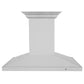 ZLINE 48 in. Island Mount Range Hood in Stainless Steel with Built-in CrownSound Bluetooth Speakers, GL2iCRN-BT-48