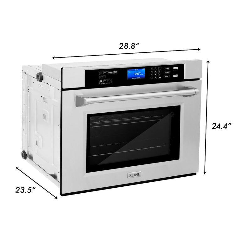 ZLINE Kitchen Appliance Package with 30 in. Stainless Steel Rangetop and 30 in. Single Wall Oven, 2KP-RTAWS30