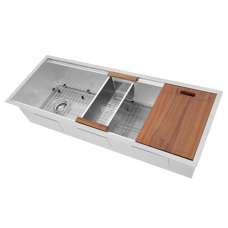 ZLINE 45 in. Garmisch Undermount Single Bowl Stainless Steel Kitchen Sink with Bottom Grid and Accessories, SLS-45