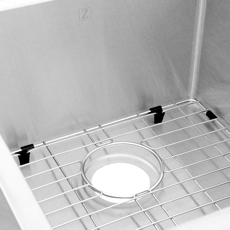ZLINE 32 in. Jackson Undermount Double Bowl DuraSnow® Stainless Steel Kitchen Sink with Bottom Grid, SRDR-32S