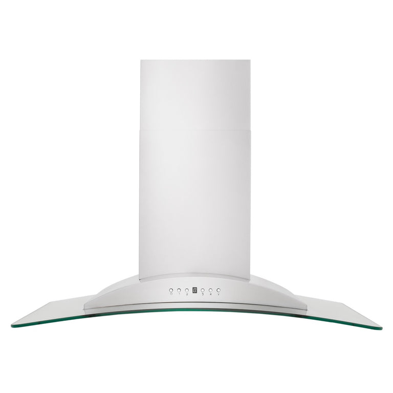 ZLINE 36 in. Convertible Vent Wall Mount Range Hood in Stainless Steel & Glass, KN-36