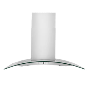 ZLINE 48 in. Convertible Vent Wall Mount Range Hood in Stainless Steel & Glass, KN4-48