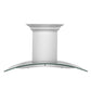 ZLINE 36 in. Wall Mount Range Hood in Stainless Steel with Built-in CrownSound Bluetooth Speakers, KN4CRN-BT-36
