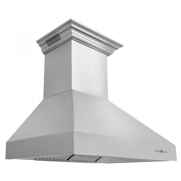 ZLINE 30 in. Stainless Steel Wall Range Hood with Built-in CrownSound® Bluetooth Speakers, 667CRN-BT-30