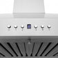 ZLINE 30 in. Stainless Steel Wall Range Hood with Built-in CrownSound® Bluetooth Speakers, KL3CRN-BT-30
