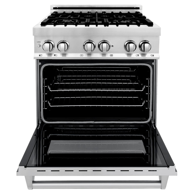 ZLINE Kitchen and Bath 30 in. Professional Gas Burner, Electric Oven Stainless Steel Range, RA30