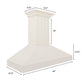 ZLINE 30 in. Wooden Wall Mount Range Hood in White, KPTT-30