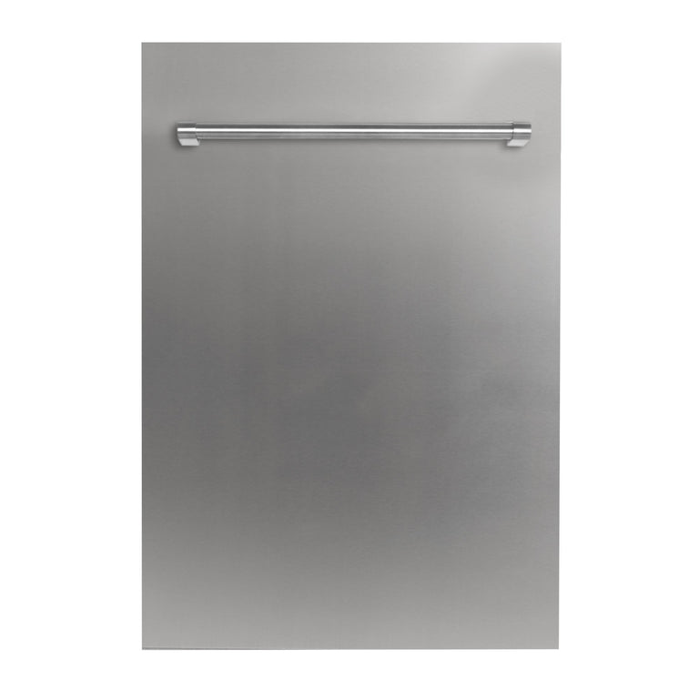 ZLINE 18 in. Top Control Dishwasher in Stainless Steel with Traditional Handle in Stainless Steel Tub, DW-304-H-18