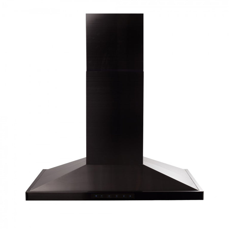 ZLINE 30 in. 400 CFM Island Range Hood in Black Stainless Steel