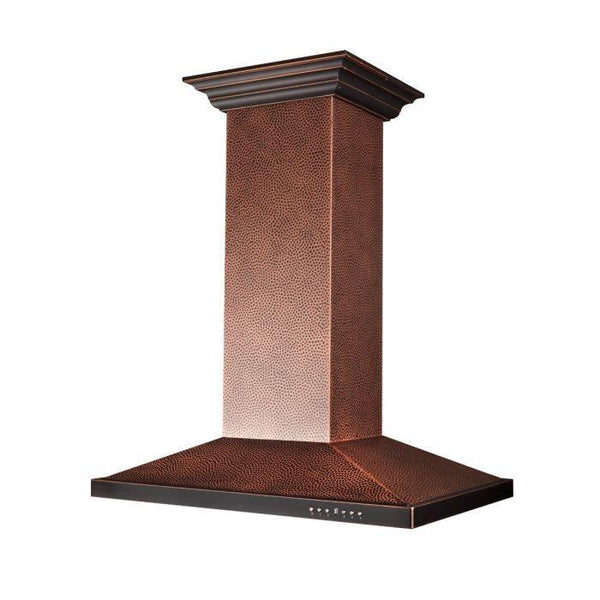 ZLINE 30 in. Hand Hammered Copper Island Range Hood, 8GL2Hi30