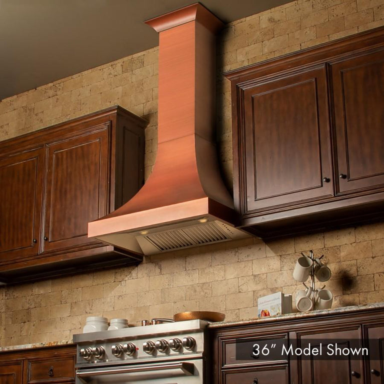 ZLINE 30 in. Designer Series Copper Finish Wall Range Hood, 8632C-30