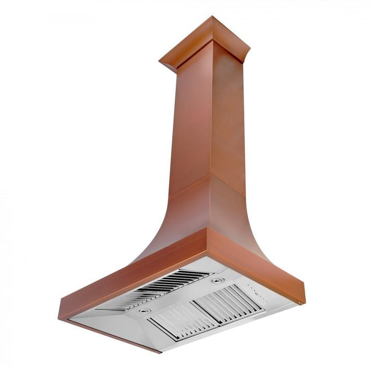 ZLINE 30 in. Designer Series Copper Finish Wall Range Hood, 8632C-30