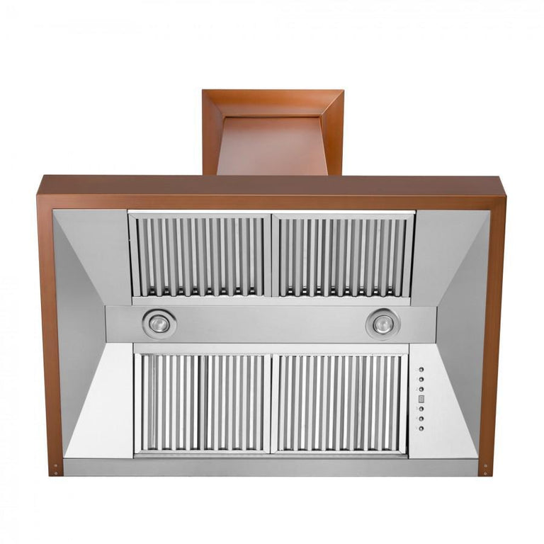ZLINE 30 in. Designer Series Copper Finish Wall Range Hood, 8632C-30
