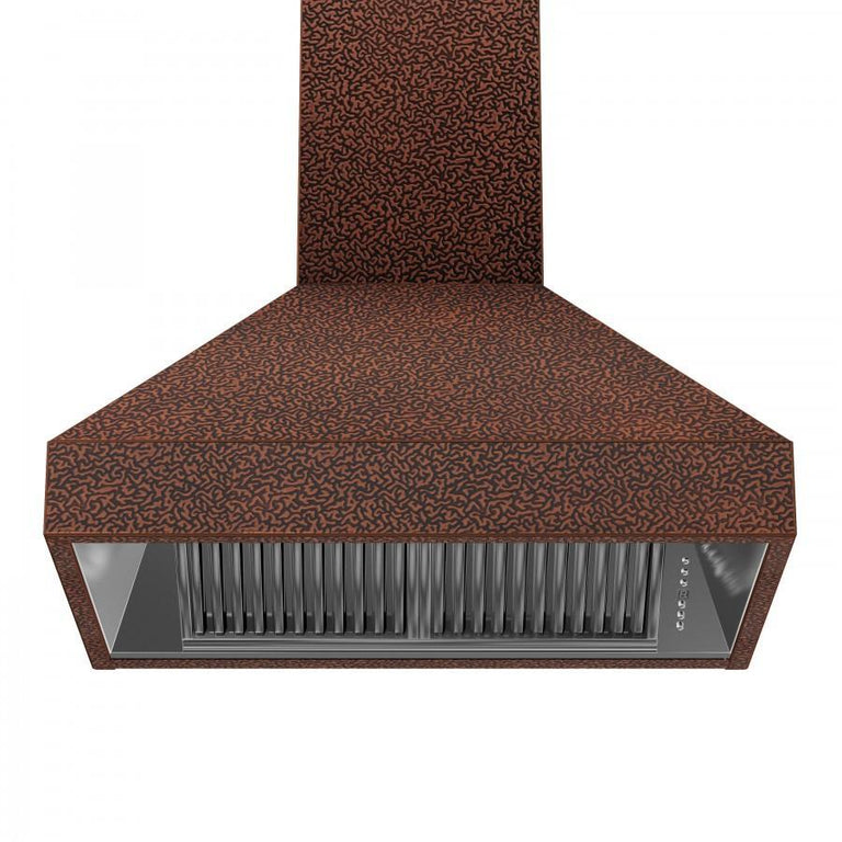 ZLINE 48 in. Copper Wall Range Hood 8667E-48, Crown Molding