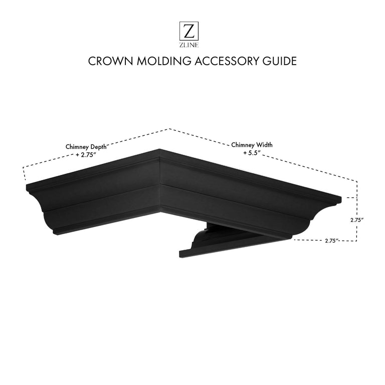 ZLINE Crown Molding #6 for Wall Range Hood (CM6-BSKBN)