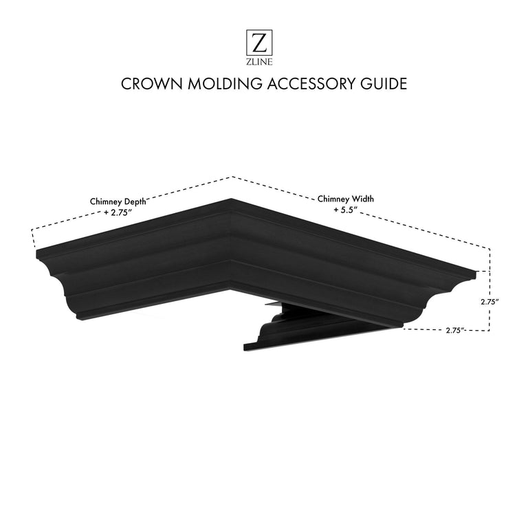 ZLINE Crown Molding #6 for Wall Range Hood (CM6-BSKEN)
