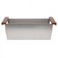 ZLINE 33 in. Garmisch Undermount Single Bowl DuraSnow® Stainless Steel Kitchen Sink with Bottom Grid and Accessories, SLS-33S