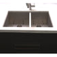 ZLINE 33 in. Chamonix Undermount Double Bowl DuraSnow® Stainless Steel Kitchen Sink with Bottom Grid, SR60D-33S