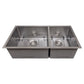ZLINE 36 in. Chamonix Undermount Double Bowl DuraSnow® Stainless Steel Kitchen Sink with Bottom Grid, SR60D-36S