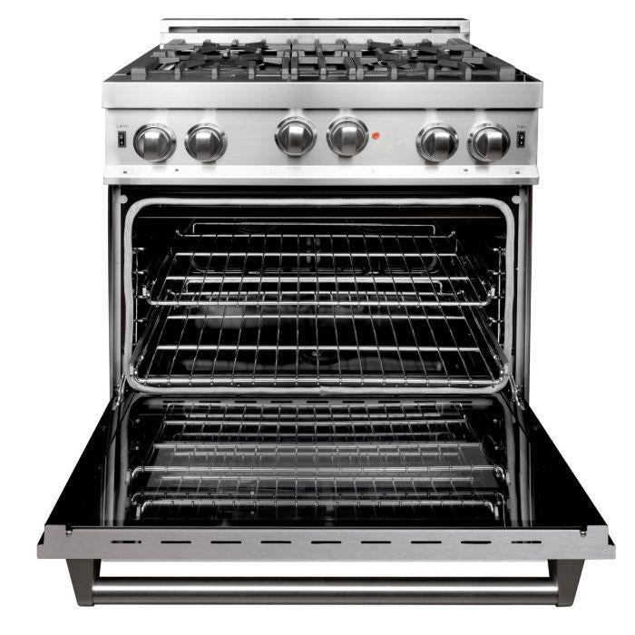 ZLINE 30 in. Professional Gas on Gas Range in Stainless Steel with DuraSnow® Stainless Door, RG-SN-30